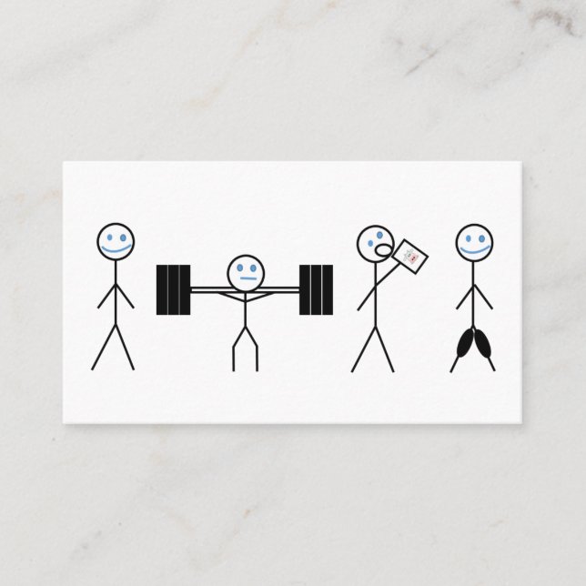 Fitness Personal Trainer Coach Business Card (Front)