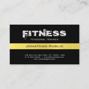 Fitness Personal Trainer Coach Trendy Plain Luxe Business Card