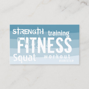 Fitness Personal Trainer Dusty Blue Stripe Loyalty Card
