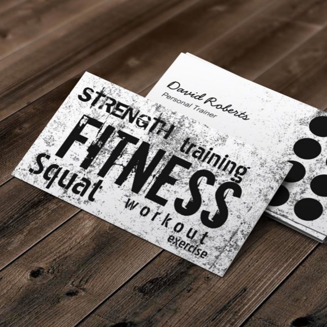 Fitness Personal Trainer Grunge Loyalty Punch Card (Creator Uploaded)