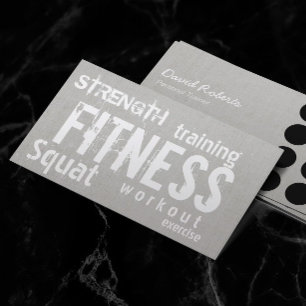 Fitness Personal Trainer Linen Loyalty Punch Card