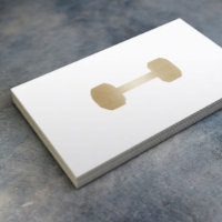 Fitness Personal Trainer Minimal Gold Dumbbell