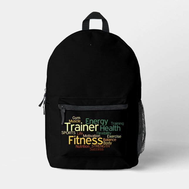 Fitness/Personal Trainer Printed Backpack (Front)