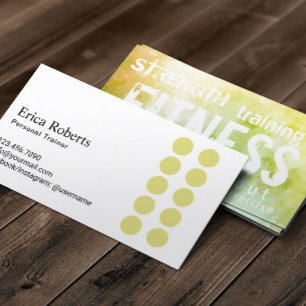 Fitness Personal Trainer Watercolor Loyalty Card