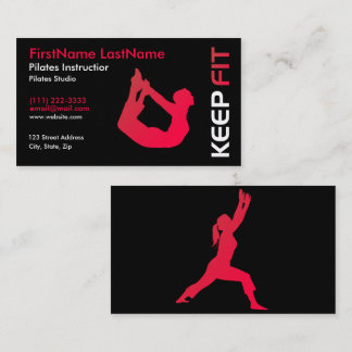 Fitness Pilates Instructor Business Card