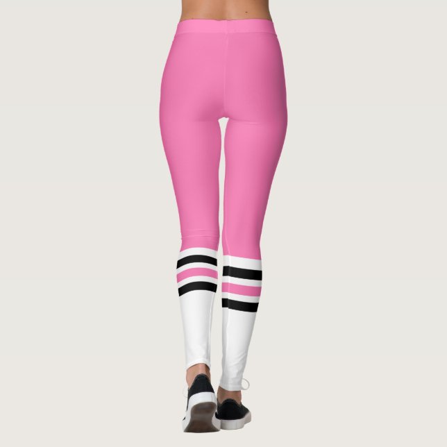 Fitness Pink Team Tube Sock Leggings (Back)