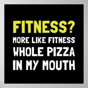Fitness Pizza Poster