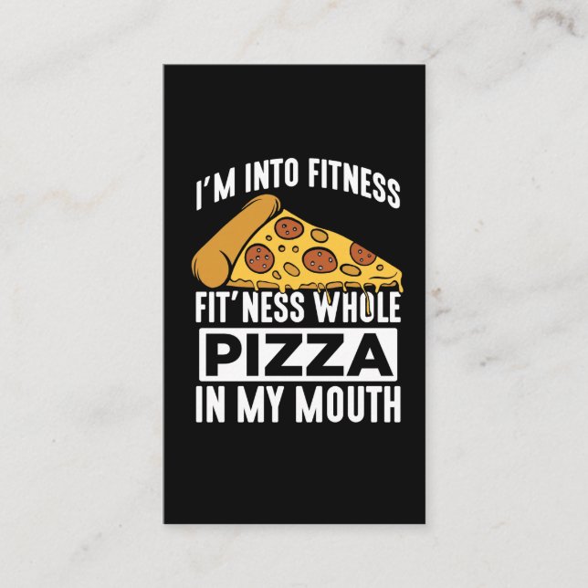 Fitness Pizza Slice Restaurant Lover Gym Foodie Business Card (Front)