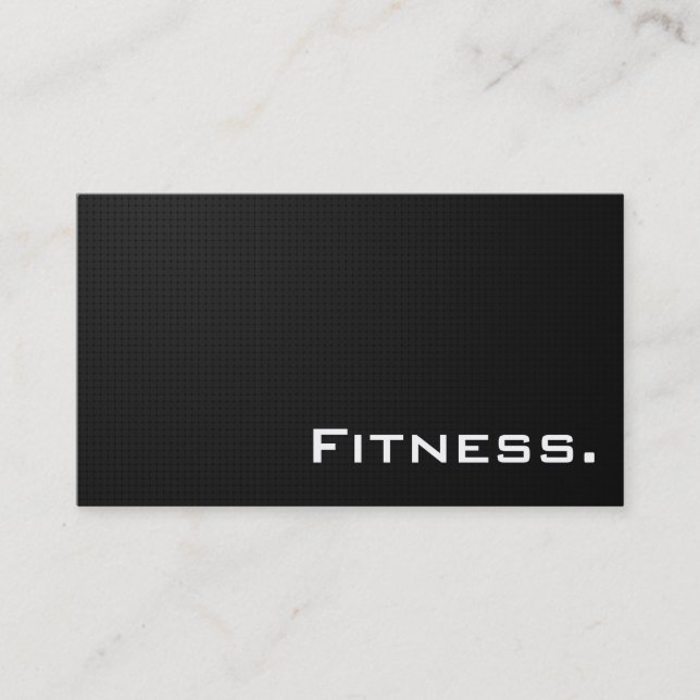 Fitness Professional Business Card- Modern Black Business Card (Front)
