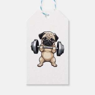 Fitness Pug Gift Tags