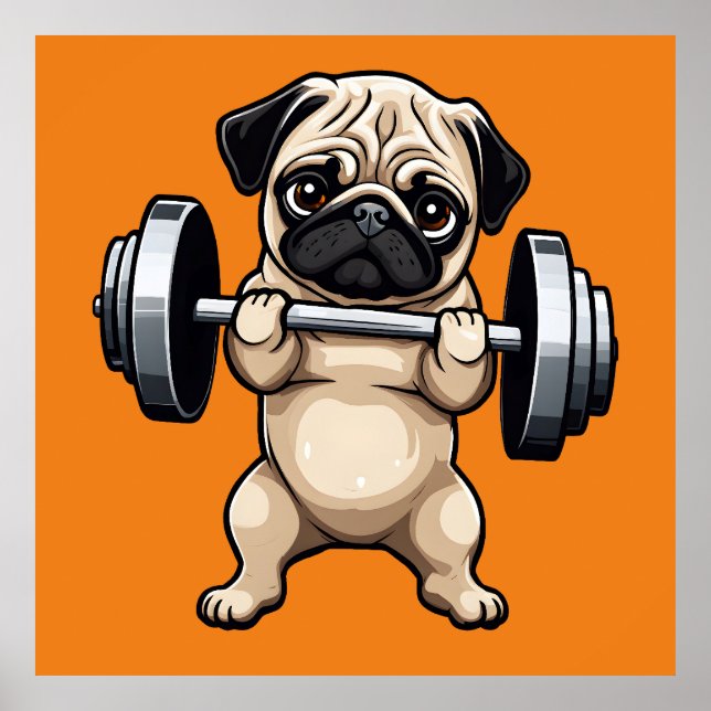 Fitness Pug Poster (Front)