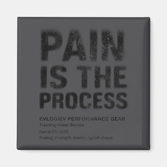 Fitness Quote Y2k Gym Training Back Print Yoga Srt Magnet (Front)