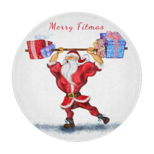 Fitness Santa Claus Cutting Board