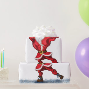 Fitness Santa Claus Wrapping Paper