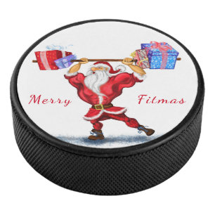 Fitness Santa Hockey Puck