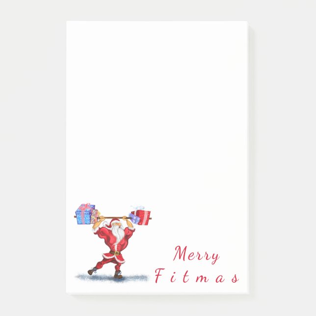 Fitness Santa Post-it® Notes (Front)