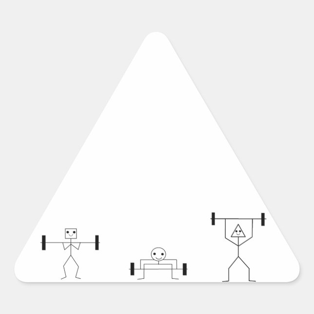 fitness shapes triangle sticker (Front)