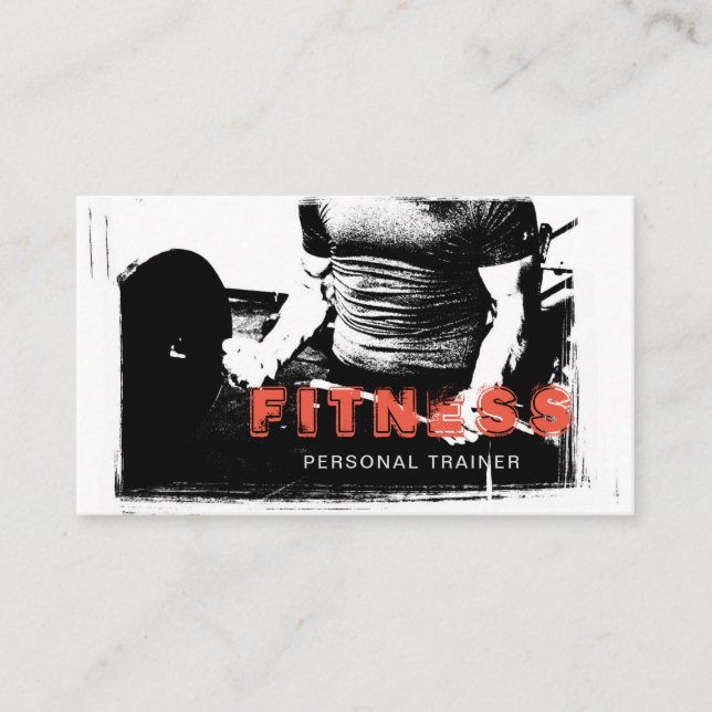 Fitness Sport Coach Personal Trainer Modern Business Card (Front)