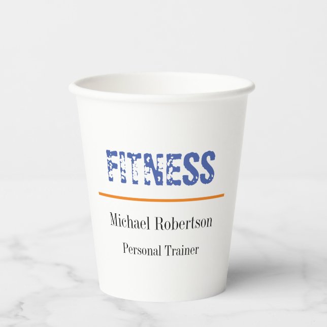 Fitness Sport Professional Trainer Paper Cups (Front)