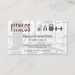 Fitness Strength Training   Gym Equipment Icons Appointment Card