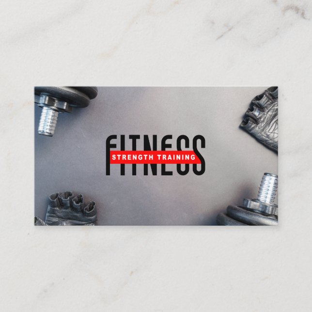 Fitness Strength Training Personal Trainer Appointment Card (Front)