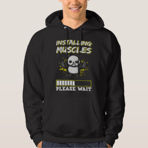 Fitness Strength Weightlifting Barbell Training Mu Hoodie