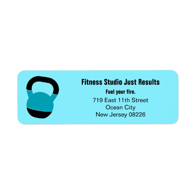 Fitness Studio Motto Kettlebell Return Address (Front)
