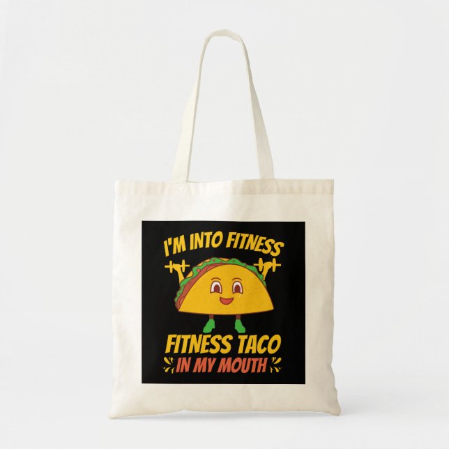 Fitness Taco Exercise Gym Tote Bag (Front)