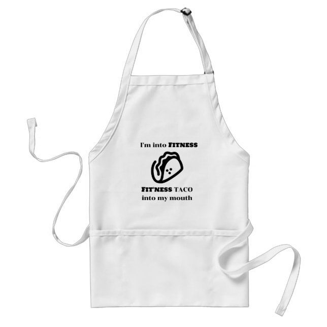 Fitness TACO Funny Sarcastic Novelty Graphic Gift Standard Apron (Front)