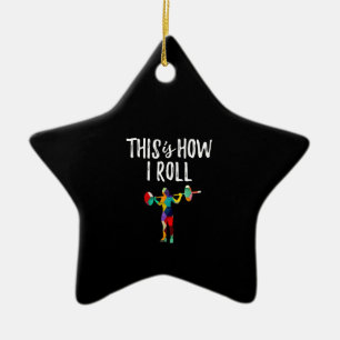 Fitness This is How I Roll Gym Bodybuilding Girl Ceramic Tree Decoration