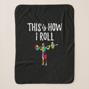 Fitness This is How I Roll Gym Bodybuilding Girl Sherpa Blanket