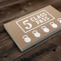 Fitness Trainer 5 Class Pass Rustic Kraft Loyalty
