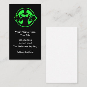 Fitness Trainer And Coach Business Cards 
