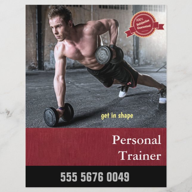 Fitness Trainer Business Advertising Flyer (Front)