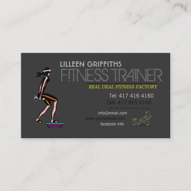 Fitness Trainer Business Card (Front)