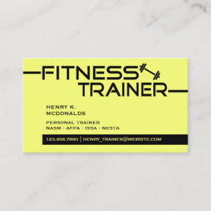 Fitness Trainer Business Card
