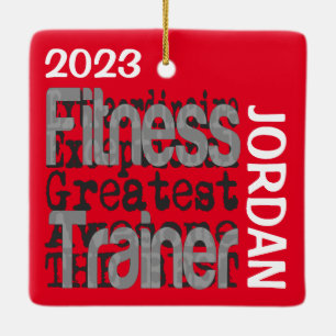 Fitness Trainer Extraordinaire CUSTOM Ceramic Ornament