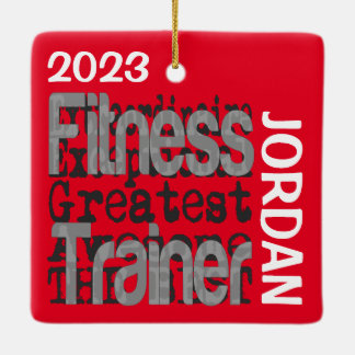 Fitness Trainer Extraordinaire CUSTOM Ceramic Ornament