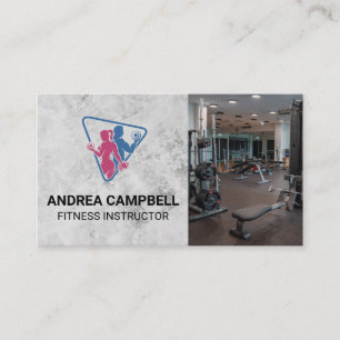 Fitness Trainer Logo   Gym Equipment   Business Card