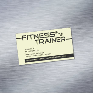 Fitness Trainer Magnetic Business Card