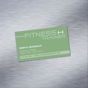 Fitness Trainer Magnetic Business Card