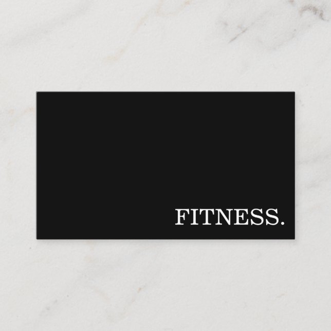 Fitness Trainer Minimal Business Card (Front)