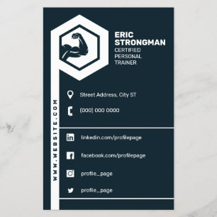 Fitness trainer minimalist masculine flyer