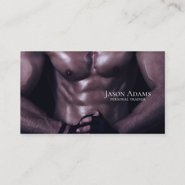Fitness trainer, Personal trainer Business Card (Front)