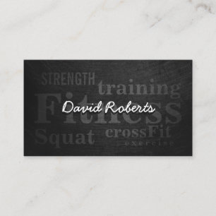 Fitness Trainer Professional Dark Business Card