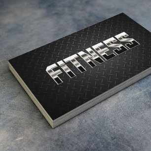 Fitness Training Professional Steel & Metal Business Card