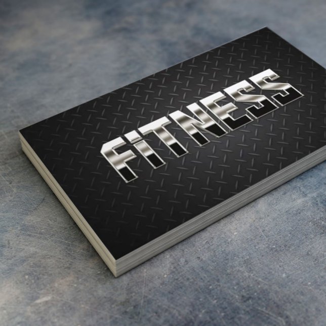 Fitness Training Professional Steel & Metal Business Card (Creator Uploaded)