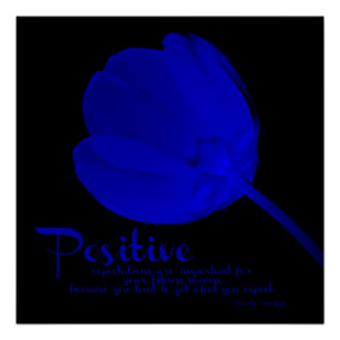 Fitness Tulip Blue Positive Poster