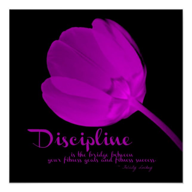 Fitness Tulip Purple Discipline Poster (Front)