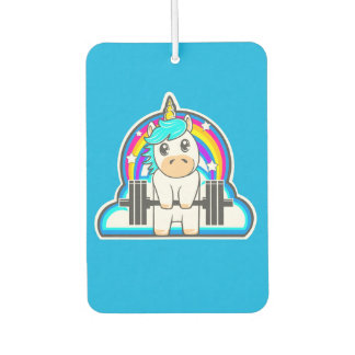 Fitness unicorn car air freshener